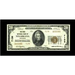 Texarkana, AR - $20 1929 Ty. 2 The State NB Ch. # 7138A 