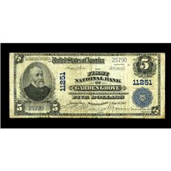 Garden Grove, CA - $5 1902 Plain Back Fr. 606 The First 