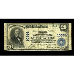 Hardwick, CA - $20 1902 Plain Back Fr. 655 The First NB 