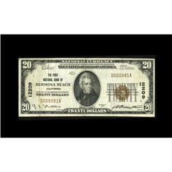 Hermosa Beach, CA - $20 1929 Ty. 1 The First NB Ch. # 1 