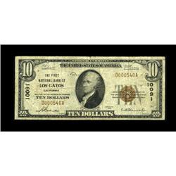 Los Gatos, CA - $10 1929 Ty. 1 The First NB Ch. # 10091 