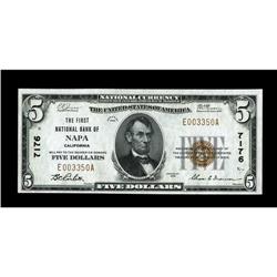 Napa, CA - $5 1929 Ty. 1 The First NB Ch. # 7176A secon 