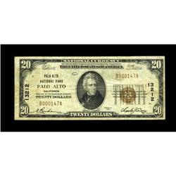 Palo Alto, CA - $20 1929 Ty. 1 Palo Alto NB Ch. # 13212 