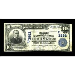 Redlands, CA - $10 1902 Plain Back Fr. 626 The First NB 