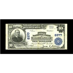 Riverside, CA - $10 1902 Plain Back Fr. 626 First NB Ch 