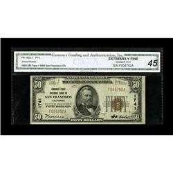 San Francisco, CA - $50 1929 Ty. 1 Crocker First NB Ch. 