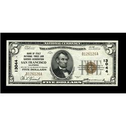 San Francisco, CA - $5 1929 Ty. 1 Bank of Italy Nationa 