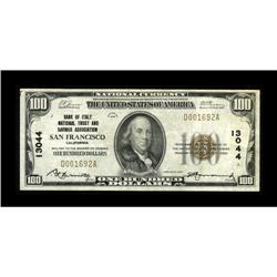 San Francisco, CA - $100 1929 Ty. 1 Bank of Italy Natio 
