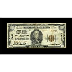 San Francisco, CA - $100 1929 Ty. 2 Bank of America Nat 