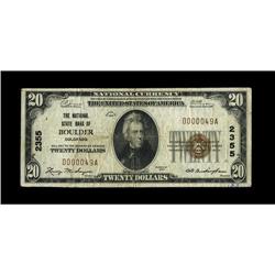 Boulder, CO - $20 1929 Ty. 1 The National State Bank Ch 
