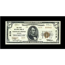Colorado Springs, CO - $5 1929 Ty. 2 The First NB Ch. # 