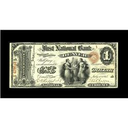 Denver, CO - $1 Original Fr. 380 The First NB Ch. # 101 