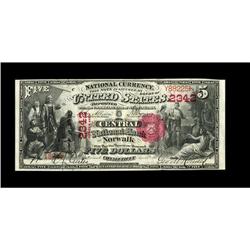 Norwalk, CT - $5 1875 Fr. 402 The Central NB Ch. # 2342 