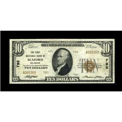 Seaford, DE - $10 1929 Ty. 2 The First NB Ch. # 795This 