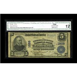 Washington, DC - $5 1902 Plain Back Fr. 602 The Farmers 