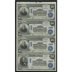 Washington, DC - $10-$10-$10-$20 1902 Plain Back Fr. 62 