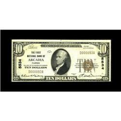 Arcadia, FL - $10 1929 Ty. 1 The First NB Ch. # 5534Thi 
