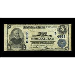 Fernandina, FL - $5 1902 Plain Back Fr. 601 The First N 