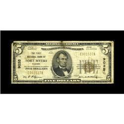 Fort Myers, FL - $5 1929 Ty. 1 The First NB Ch. # 9035T 