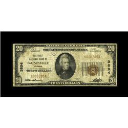 Gainesville, FL - $20 1929 Ty. 1 The First NB Ch. # 389 