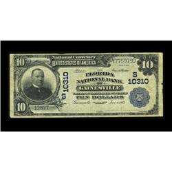 Gainesville, FL - $10 1902 Plain Back Fr. 629 The Flori 