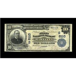 Marianna, FL - $10 1902 Plain Back Fr. 624 The First NB 