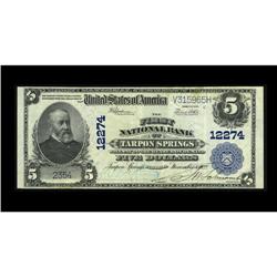Tarpon Springs, FL - $5 1902 Plain Back Fr. 609 The Fir 