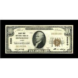 Honolulu, HI - $5 1929 Ty. 1 Bishop First NB Ch. # 5550 
