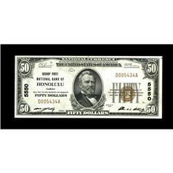 Honolulu, HI - $50 1929 Ty. 1 Bishop First NB Ch. # 555 