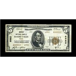 Idaho Falls, ID - $5 1929 Ty. 2 American NB Ch. # 6982W 