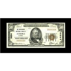 Aurora, IL - $50 1929 Ty. 1 The Merchants NB Ch. # 3854 