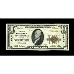 Blandinsville, IL - $10 1929 Ty. 1 The First NB Ch. # 8 