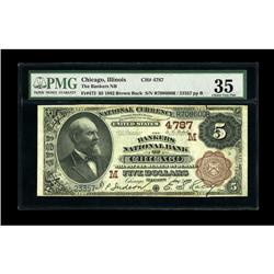 Chicago, IL - $5 1882 Brown Back Fr. 472 The Bankers NB 
