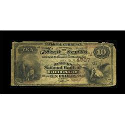 Chicago, IL - $10 1882 Brown Back Fr. 485 The Bankers N 