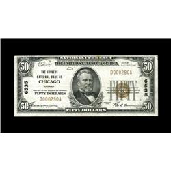 Chicago, IL - $50 1929 Ty. 1 The Drovers NB Ch. # 6535 