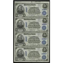 Chicago, IL - $5-$5-$5-$5 1902 Plain Back Fr. 602 The L 