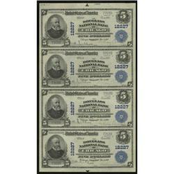 Chicago, IL - $5-$5-$5-$5 1902 Plain Back Fr. 608 The D 