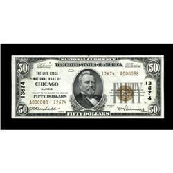 Chicago, IL - $50 1929 Ty. 2 The Live Stock NB Ch. # 13 