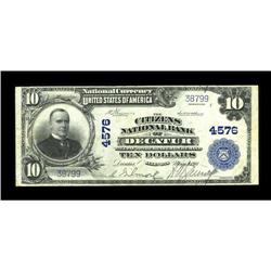 Decatur, IL - $10 1902 Plain Back Fr. 627 The Citizens 