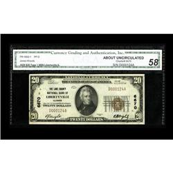 Libertyville, IL - $20 1929 Ty. 1 The Lake County NB Ch 