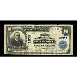Marion, IL - $10 1902 Plain Back Fr. 627 The First NB C 