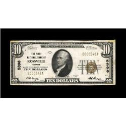 Rossville, IL - $10 1929 Ty. 1 The First NB Ch. # 5398O 