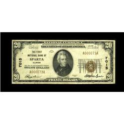 Sparta, IL - $20 1929 Ty. 1 The First NB Ch. # 7015A ve 
