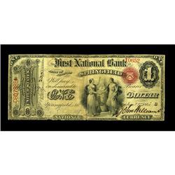 Springfield, IL - $1 Original Fr. 380 The First NB Ch. 
