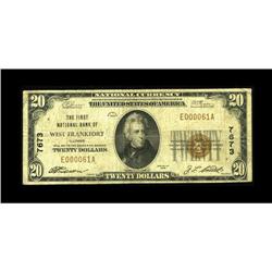 West Frankfort, IL - $20 1929 Ty. 1 The First NB Ch. # 