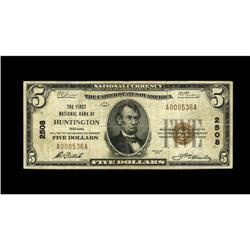Huntington, IN - $5 1929 Ty. 1 The First NB Ch. # 2508F 