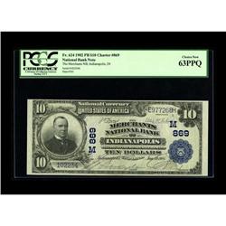 Indianapolis, IN - $10 1902 Plain Back Fr. 624 The Merc 