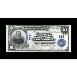 Indianapolis, IN - $10 1902 Plain Back Fr. 624 The Merc 