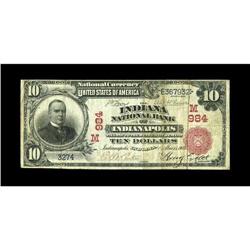 Indianapolis, IN - $10 1902 Red Seal Fr. 613 The Indian 