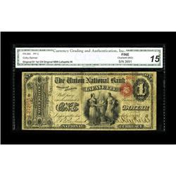 Lafayette, IN - $1 Original Fr. 380 The Union NB Ch. # 